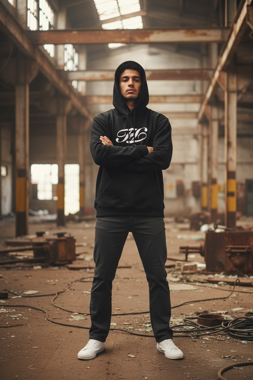 Classic White Logo Hoodie