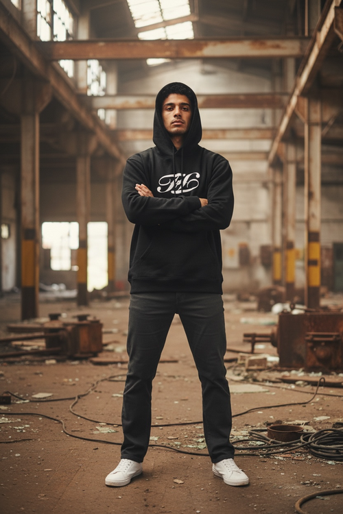 Classic White Logo Hoodie