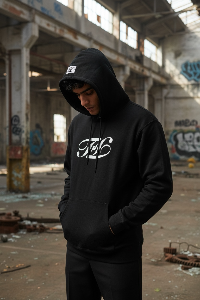 Classic White Logo Hoodie